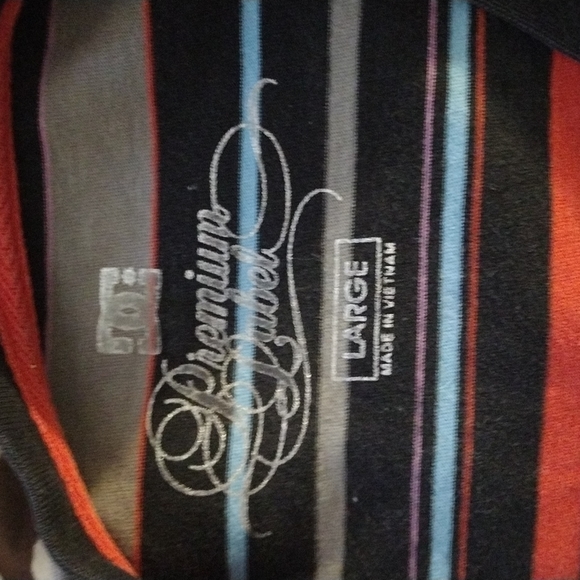 DC STRIPED AWESOME COLORFUL BOYS SIZE LARGE SHIRT - Picture 3 of 6